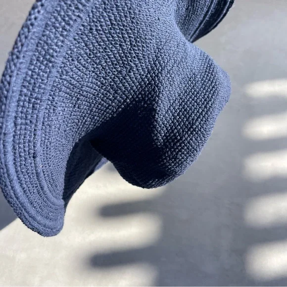 SAN DIEGO HAT COMPANY BALI COTTON CROCHET SUN HAT - NAVY - Picture 5 of 7